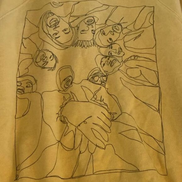 Joseph And Sue Wu Tang Forever Sweater Sweatshirt Yellow Medium Great - Picture 1 of 4